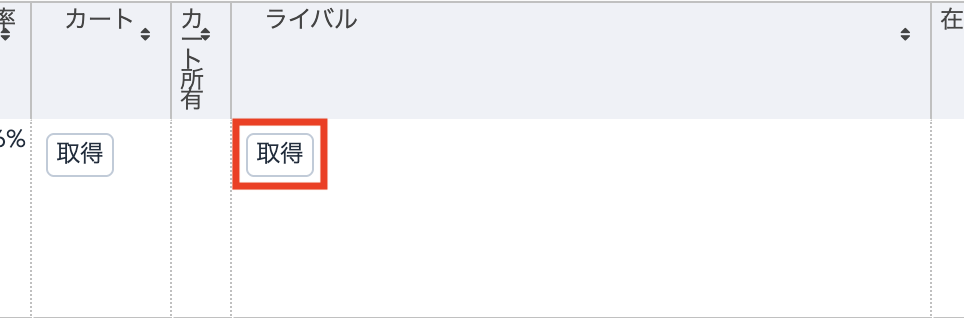 アクションの中にある矢印が交差しているマーク